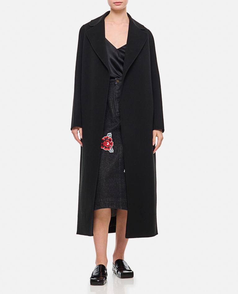 Shop 's Max Mara Poldo Wool Belted Coat In Black