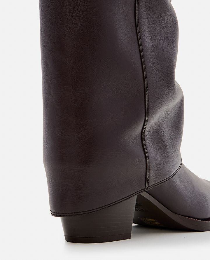 Fendi - HEELED POINTED CALFSKIN BOOT_4