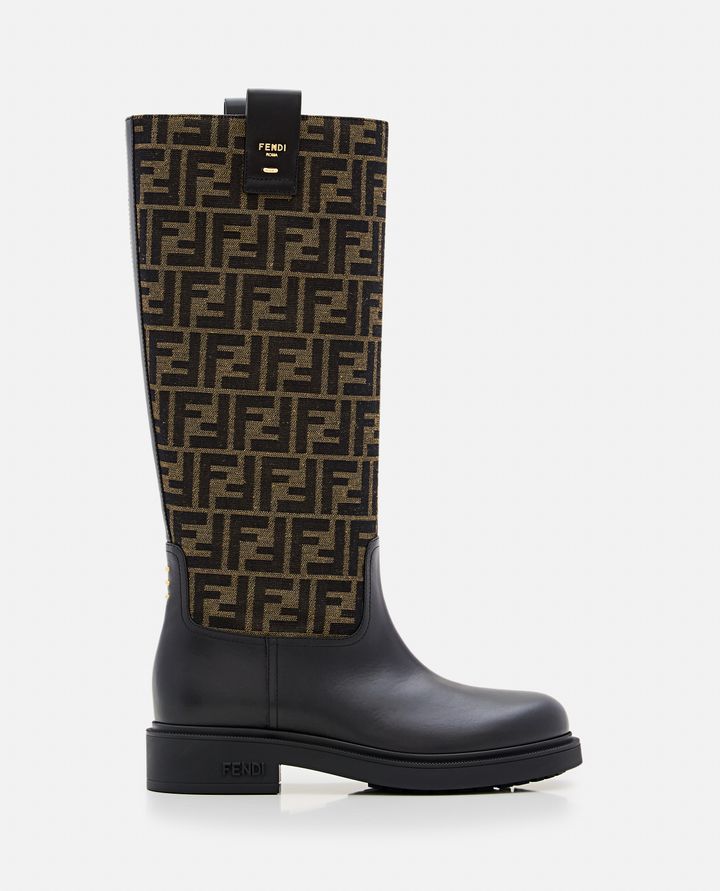 Fendi - FF JACQUARD HIGH BOOTS_1