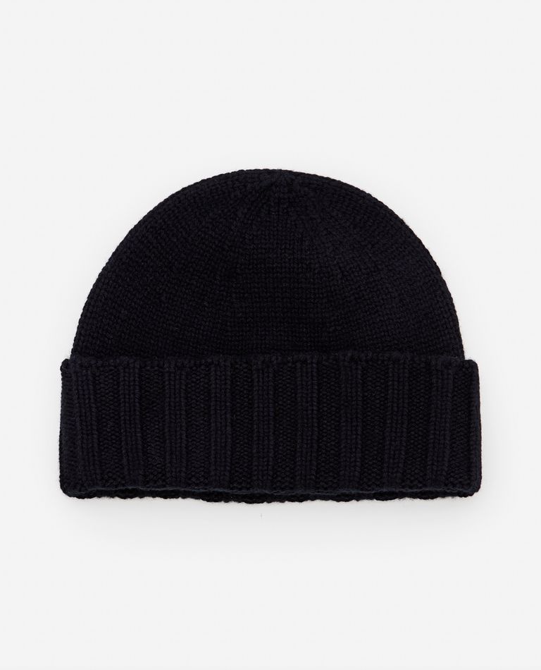 Drumohr Ribbed-hem Cashmere Beanie Hat In Black