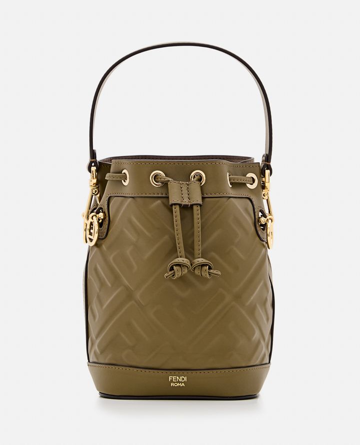 Fendi - MINI MON TRESOR EMBOSSED FF LEATHER BAG_1