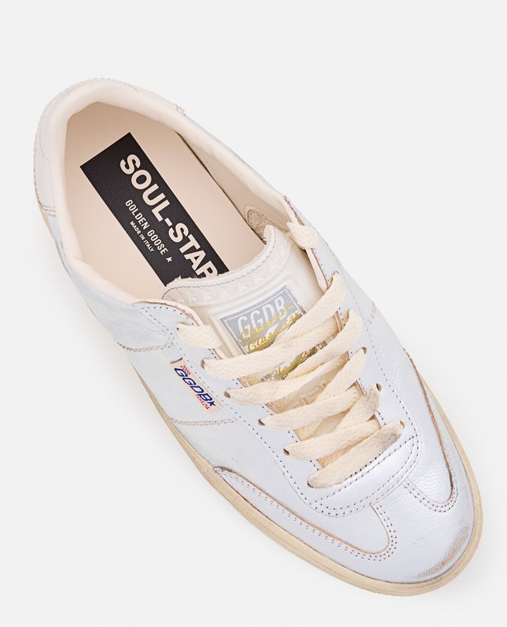 Golden Goose - SOUL-STAR LAMINATED LEATHER SNEAKERS_4