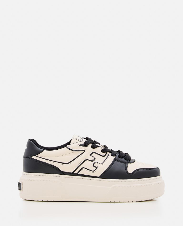 Shop Fendi Low Top Platform Sneakers In White