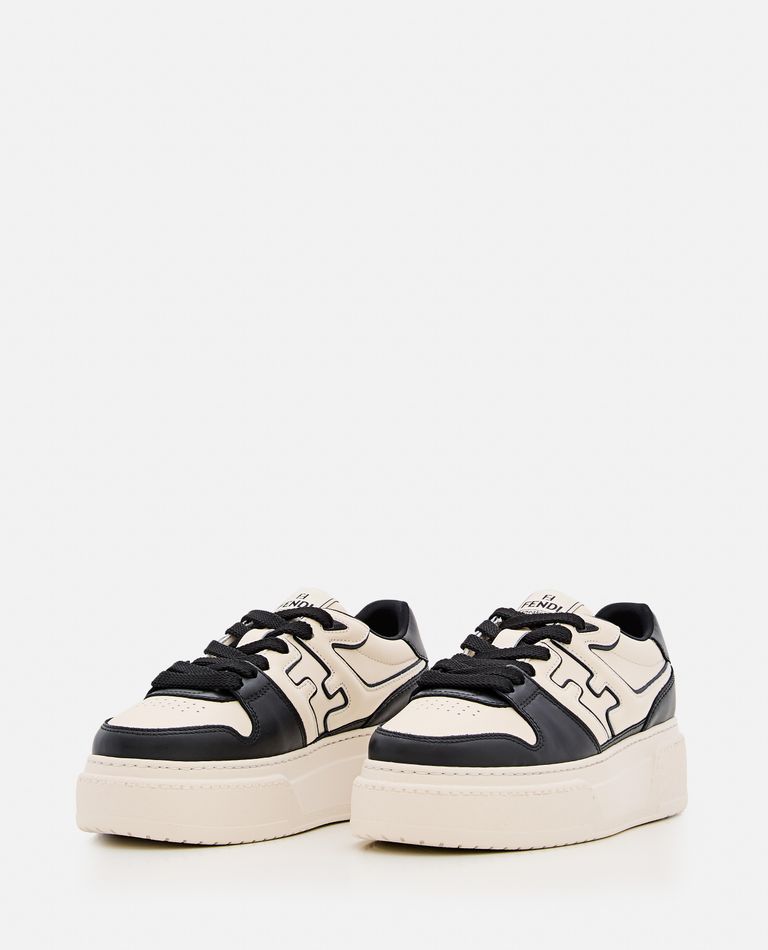 Shop Fendi Low Top Platform Sneakers In White