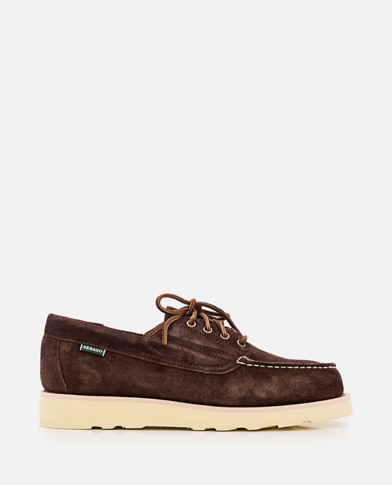 Shop Sebago Askookfield Suede Leather Loafers In Brown