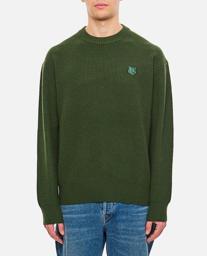 Maison Kitsuné - BOLD FOX HEAD PATCH COMFORT RIBBED JUMPER_1