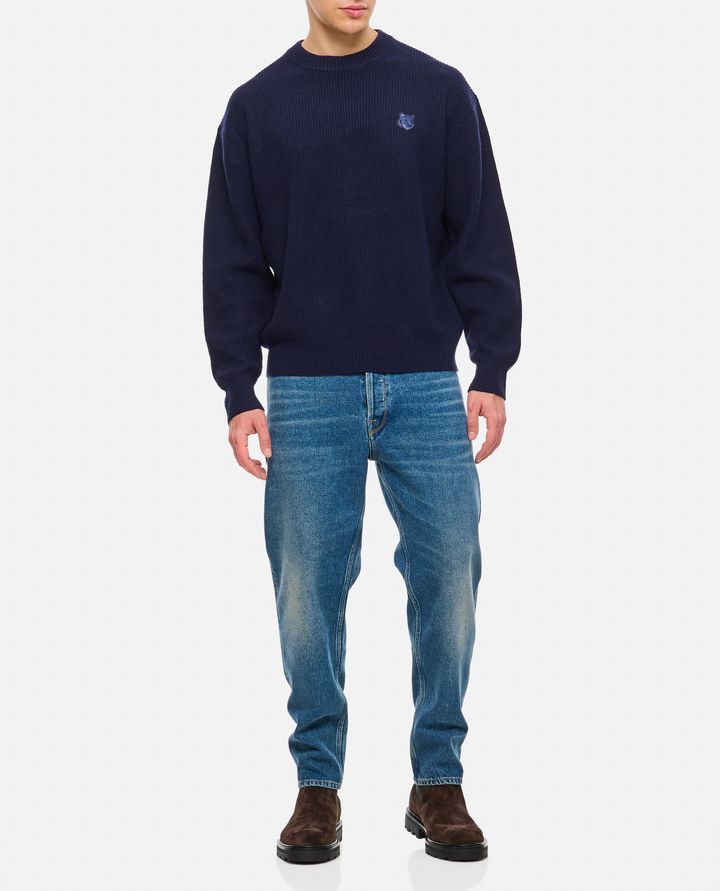 Maison Kitsuné - BOLD FOX HEAD PATCH COMFORT RIBBED JUMPER_2