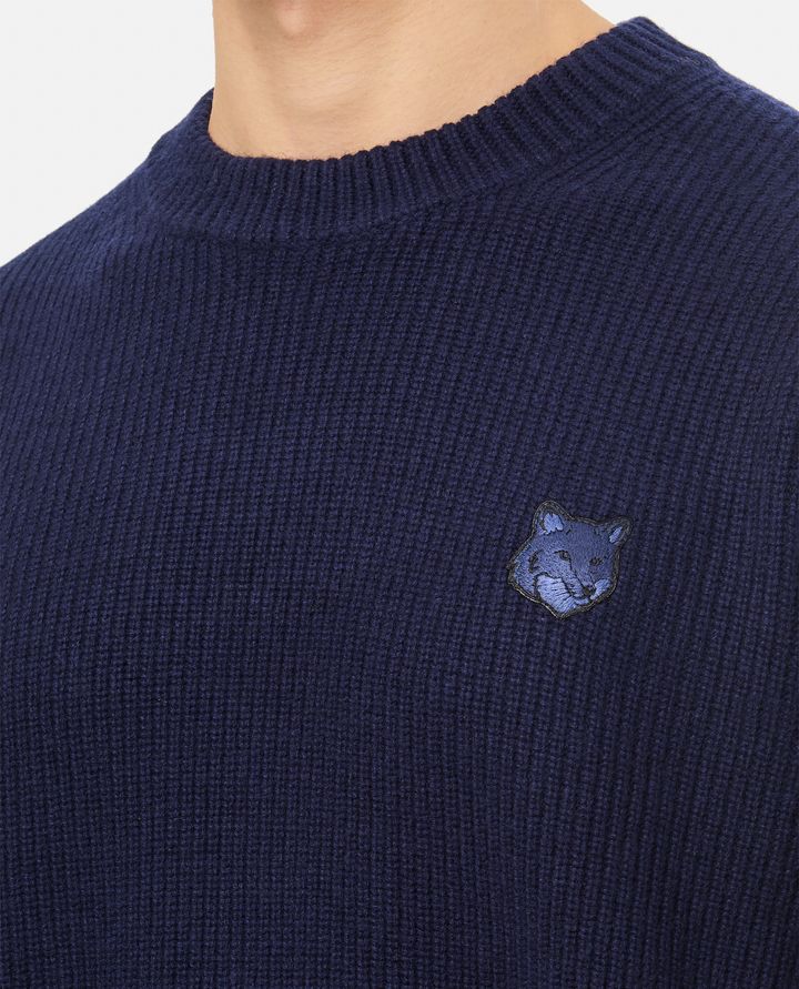 Maison Kitsuné - BOLD FOX HEAD PATCH COMFORT RIBBED JUMPER_4