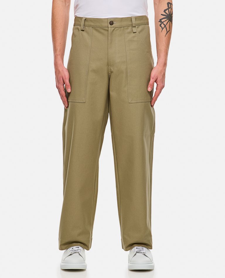 Maison Kitsuné Workwear Pants In Beige