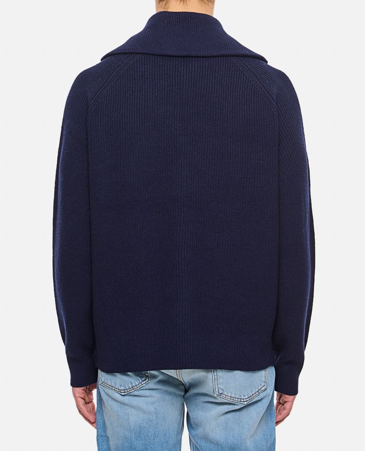 Maison Kitsuné - BOLD FOX HEAD PATCH HALF ZIP RIBBED JUMPER_3