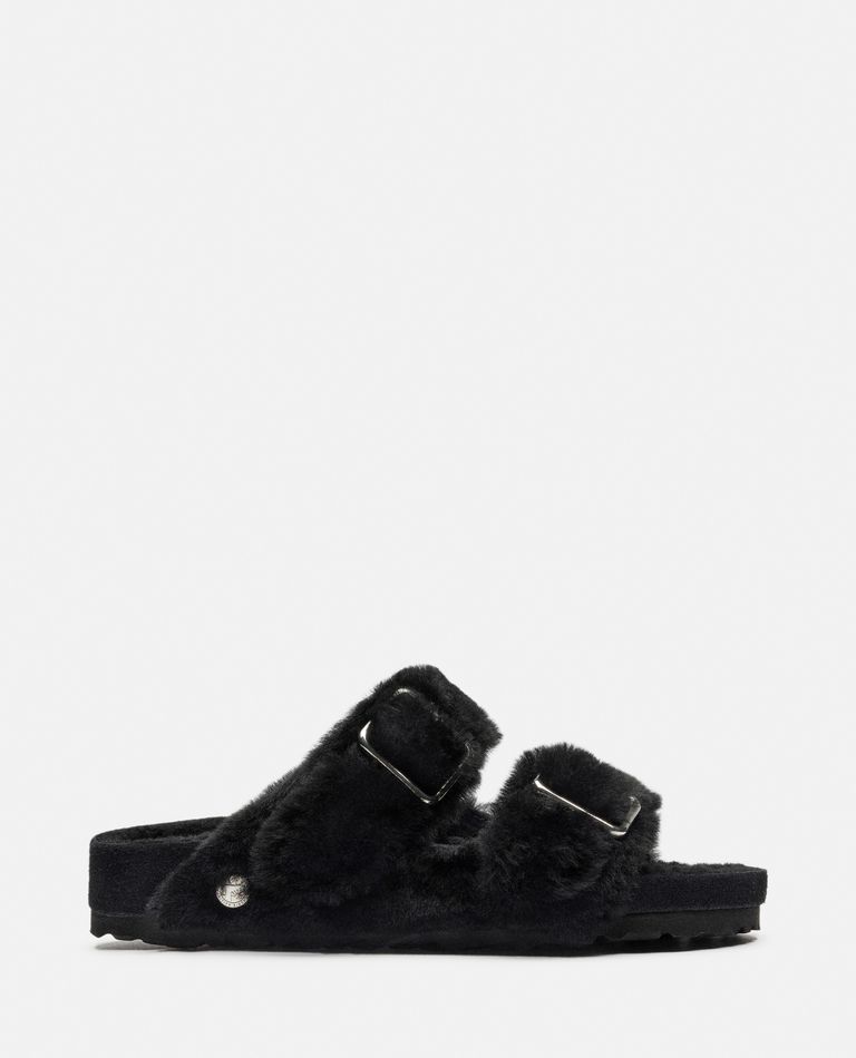 Birkenstock 1774 Arizona Shearling Big Buckle In Black
