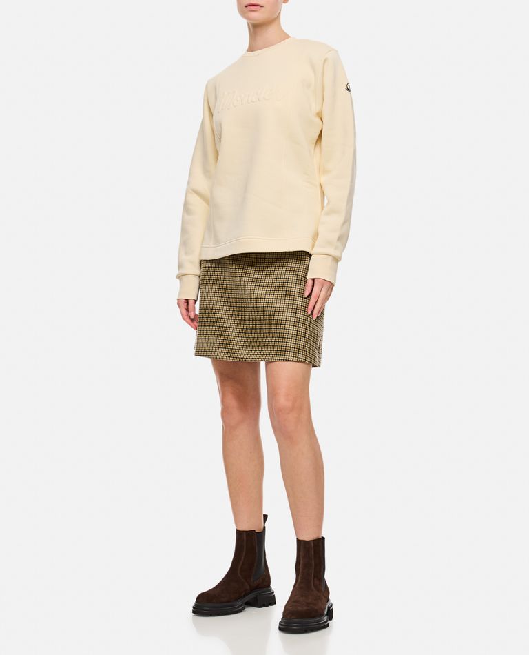 Shop Moncler Short A-line Skirt In Brown