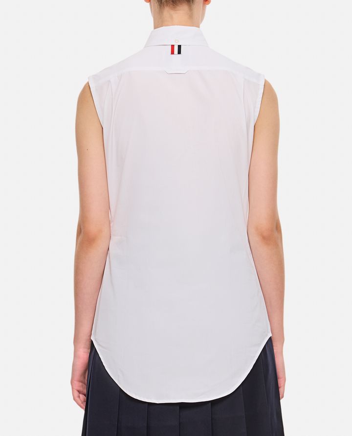 Thom Browne - CLASSIC SLEEVELESS POINT COLLAR SHIRT_3