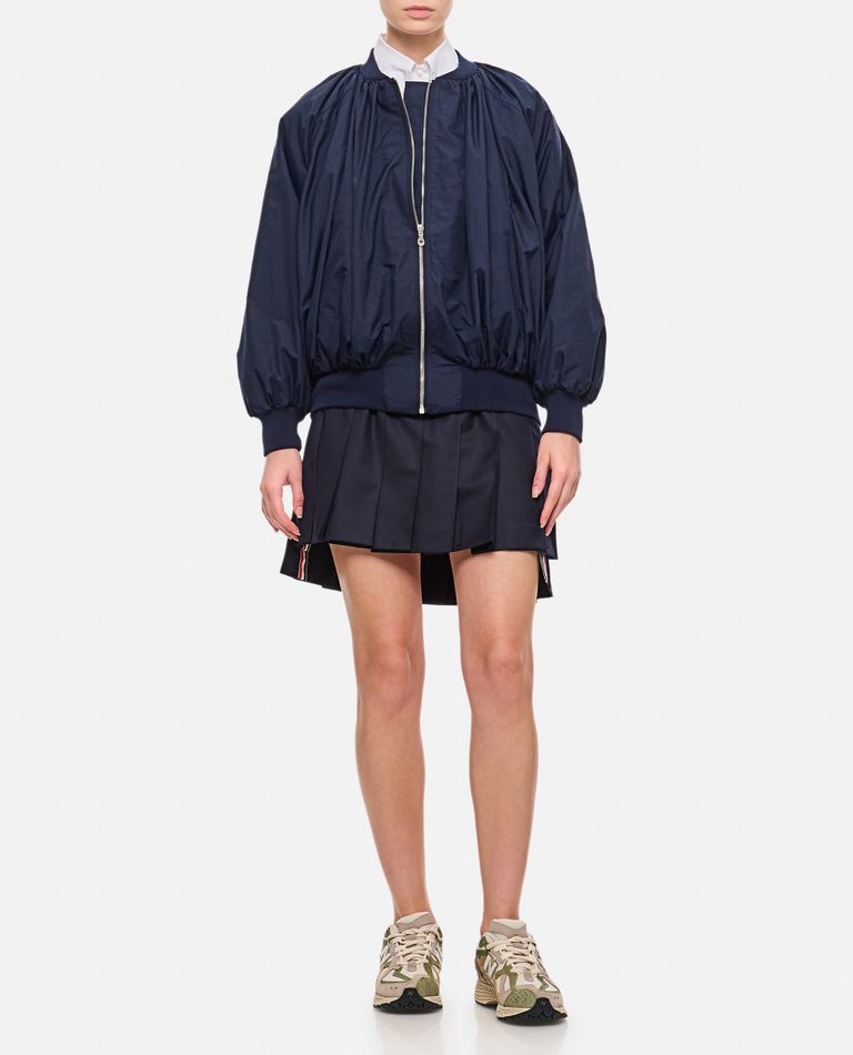 Shop Molly Goddard Rocky Taffeta Bomber Jacket In Blue