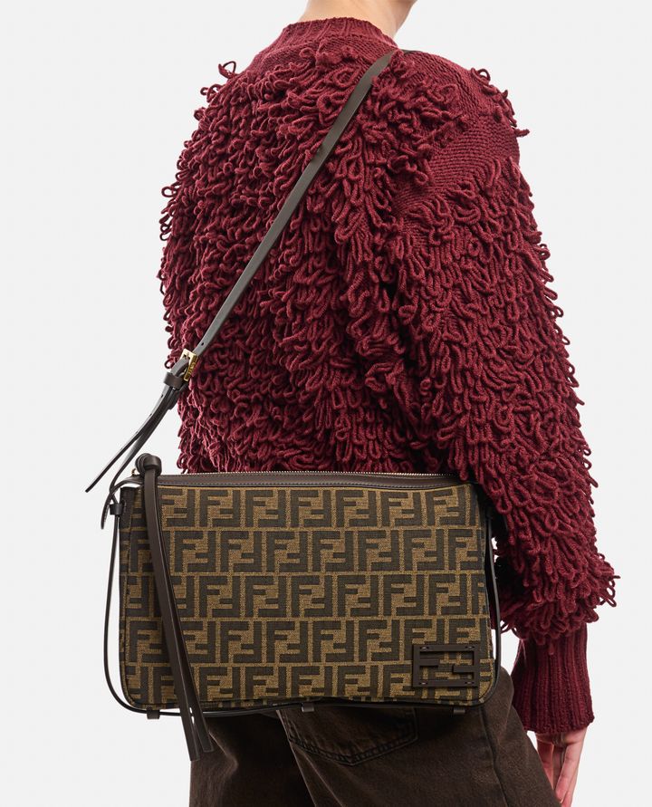 Fendi - MEDIUM SIMPLY FENDI JACQUARD SHOULDER BAG_5