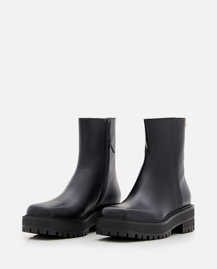 Gianvito Rossi - LEATHER COMBAT BOOTS_2