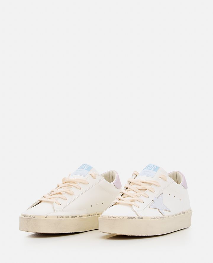 Golden Goose - WOMEN'S HI STAR WHITE SNEAKERS WITH SILVER STAR - GOLDEN GOOSE_2