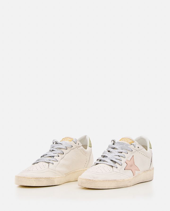 Golden Goose - WOMEN'S BALLSTAR WHITE SNEAKERS WITH PINK STAR - GOLDEN GOOSE_2