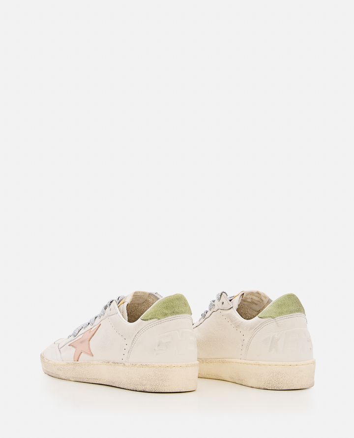 Golden Goose - WOMEN'S BALLSTAR WHITE SNEAKERS WITH PINK STAR - GOLDEN GOOSE_3