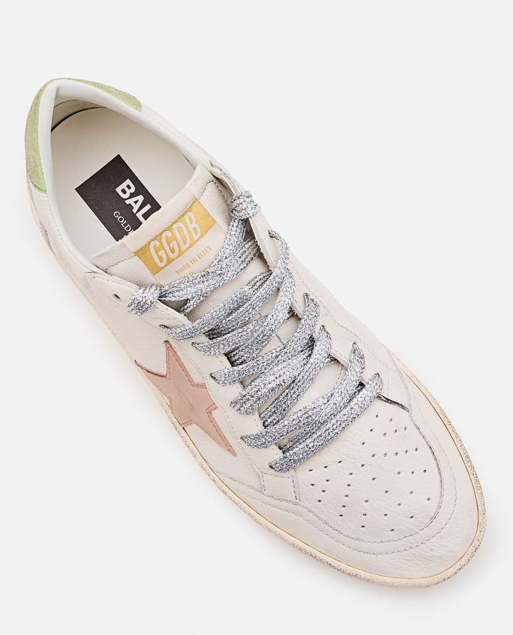 Golden Goose - WOMEN'S BALLSTAR WHITE SNEAKERS WITH PINK STAR - GOLDEN GOOSE_4