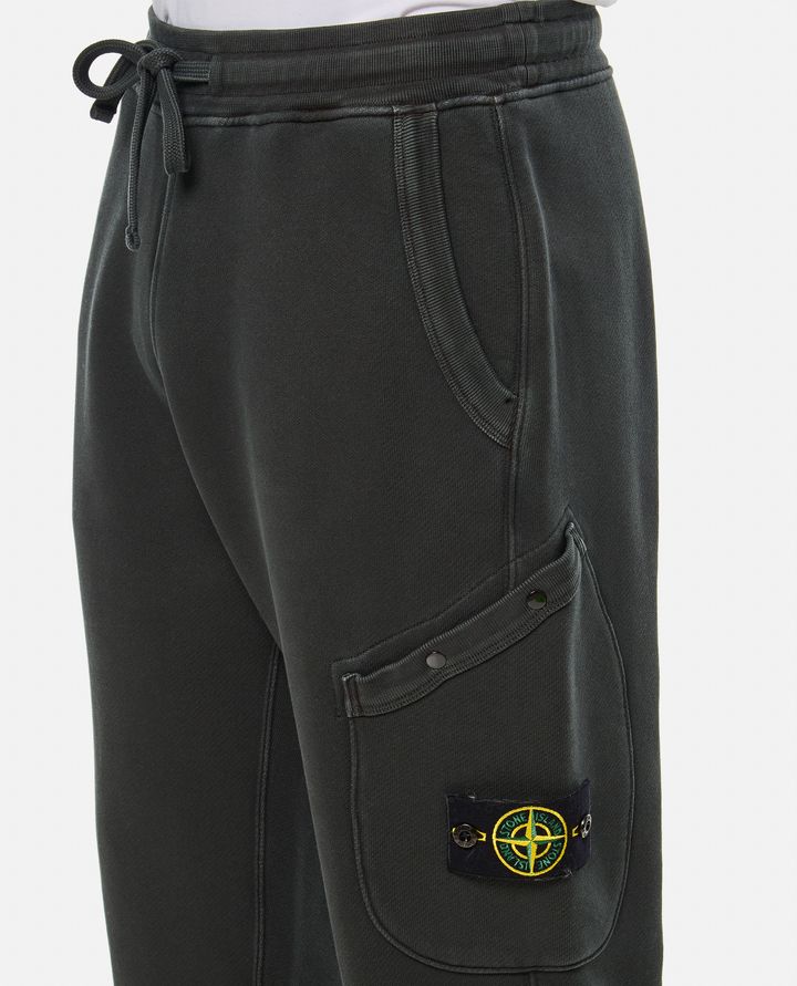 Stone Island - DIAGONAL FLEECE 'OLD' EFFECT TROUSERS_4