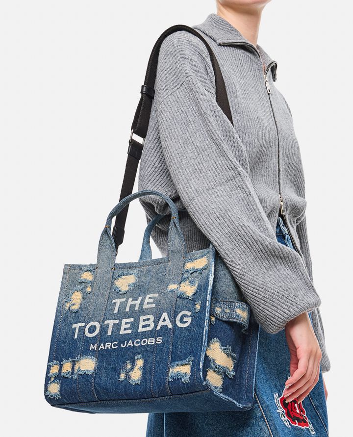 Marc Jacobs - THE MEDIUM TOTE DISTRESSED DENIM TOTE BAG_5