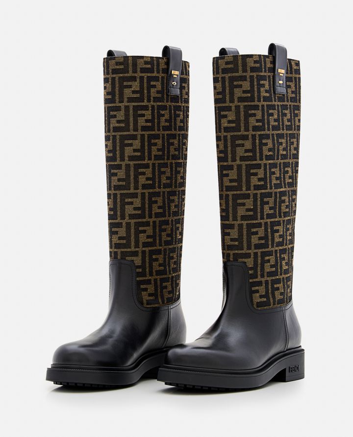 Fendi - FF JACQUARD HIGH BOOTS_2