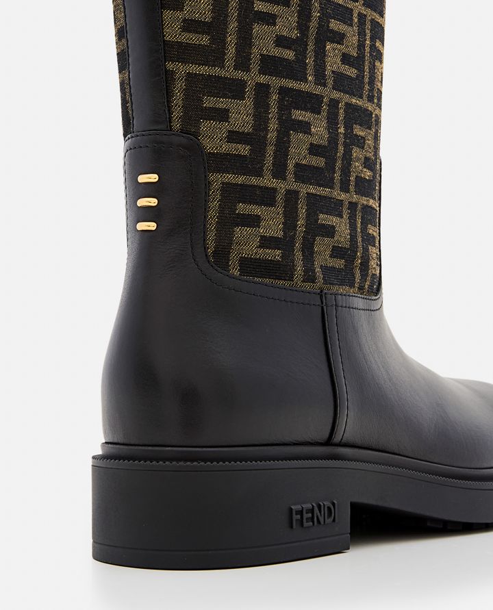 Fendi - FF JACQUARD HIGH BOOTS_4