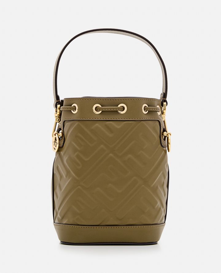 Fendi - MINI MON TRESOR EMBOSSED FF LEATHER BAG_4