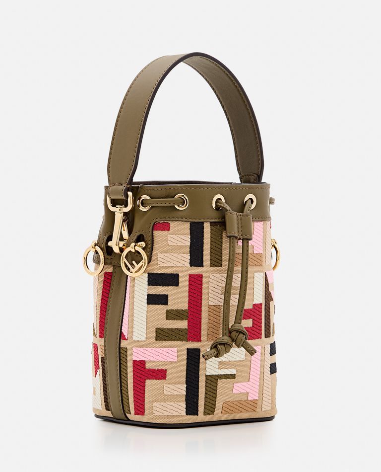MINI MON TRESOR EMBROIDERED CANVAS BAG for Women - Fendi | Biffi
