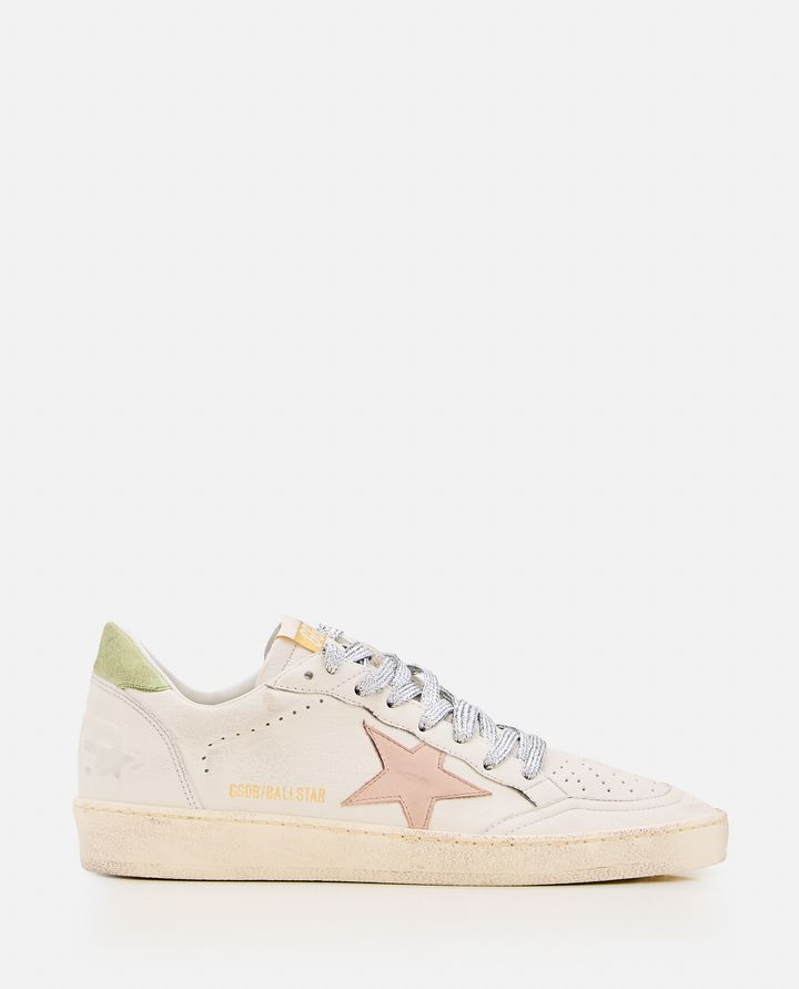 Golden Goose - WOMEN'S BALLSTAR WHITE SNEAKERS WITH PINK STAR - GOLDEN GOOSE_5