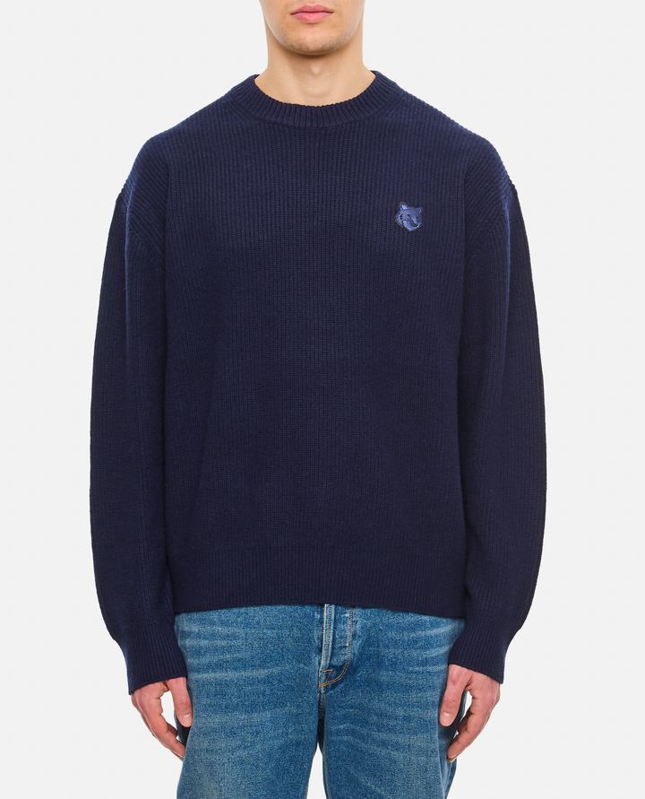 Maison Kitsuné - BOLD FOX HEAD PATCH COMFORT RIBBED JUMPER_1