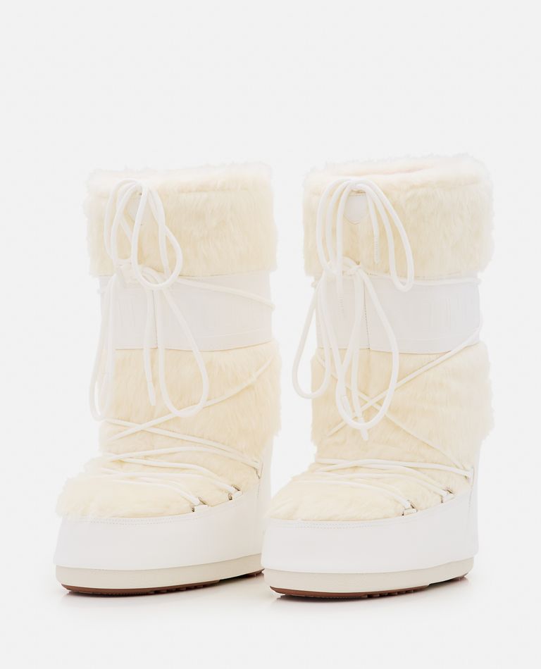 ICON LOW WHITE FAUX-FUR BOOTS | Moon Boot®
