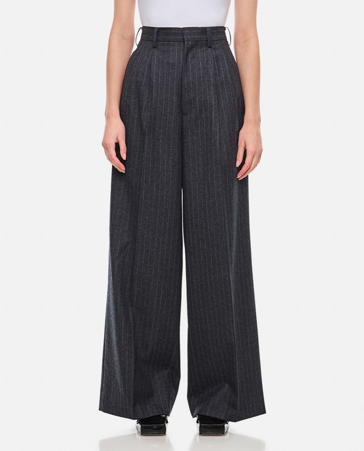 Junya Watanabe - WOOL STRIPE STRAIGHT LEG PANTS_1