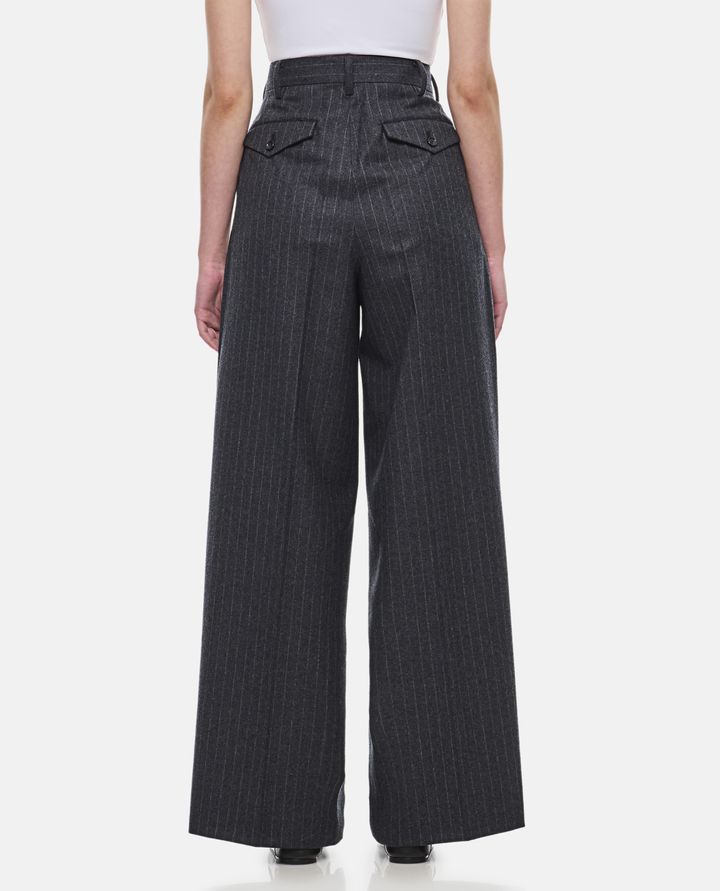 Junya Watanabe - WOOL STRIPE STRAIGHT LEG PANTS_3