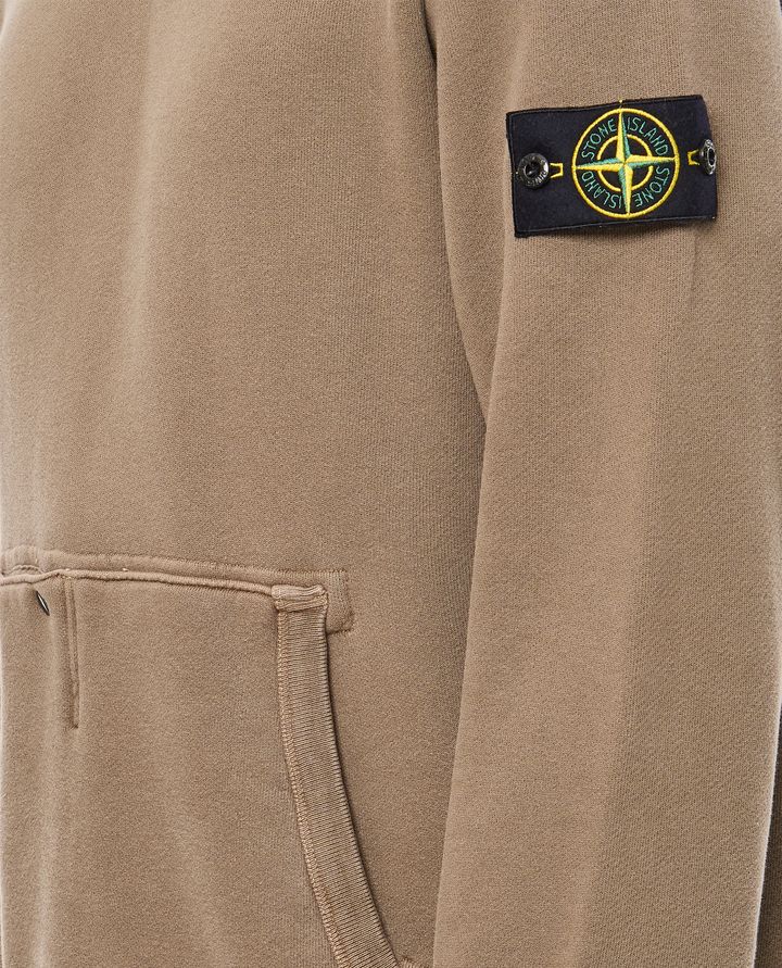 Stone Island - ORGANIC COTTON DIAGONAL FLEECE 'OLD' EFFECT_4