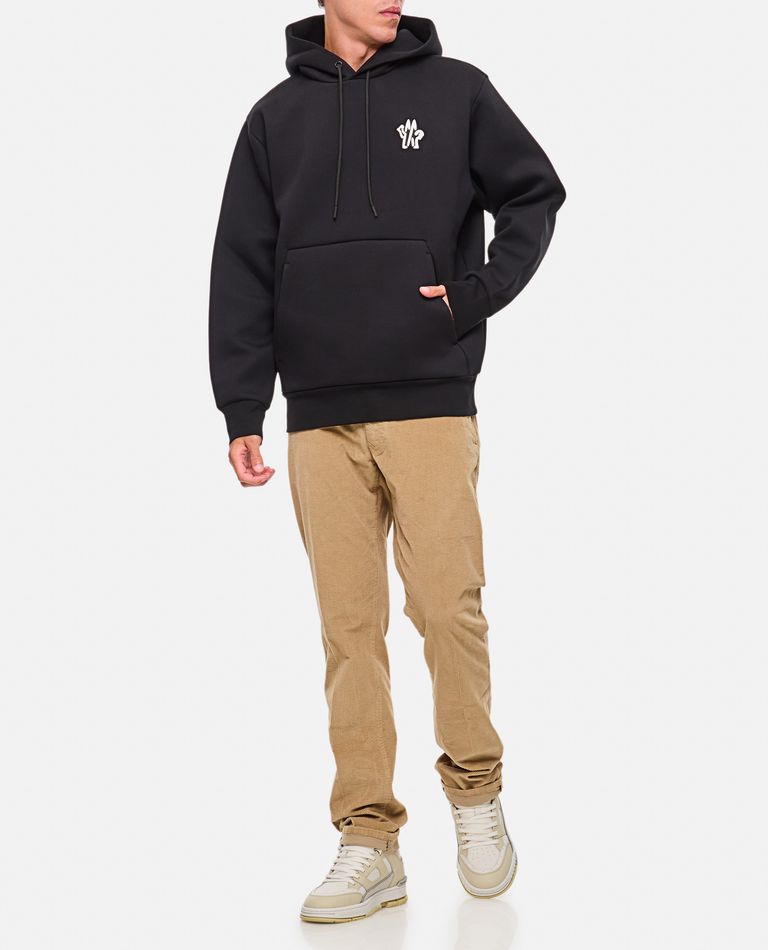 Shop Moncler Hoodie Sweater In Black