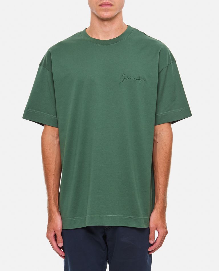 Shop Givenchy Cotton T-shirt In Green