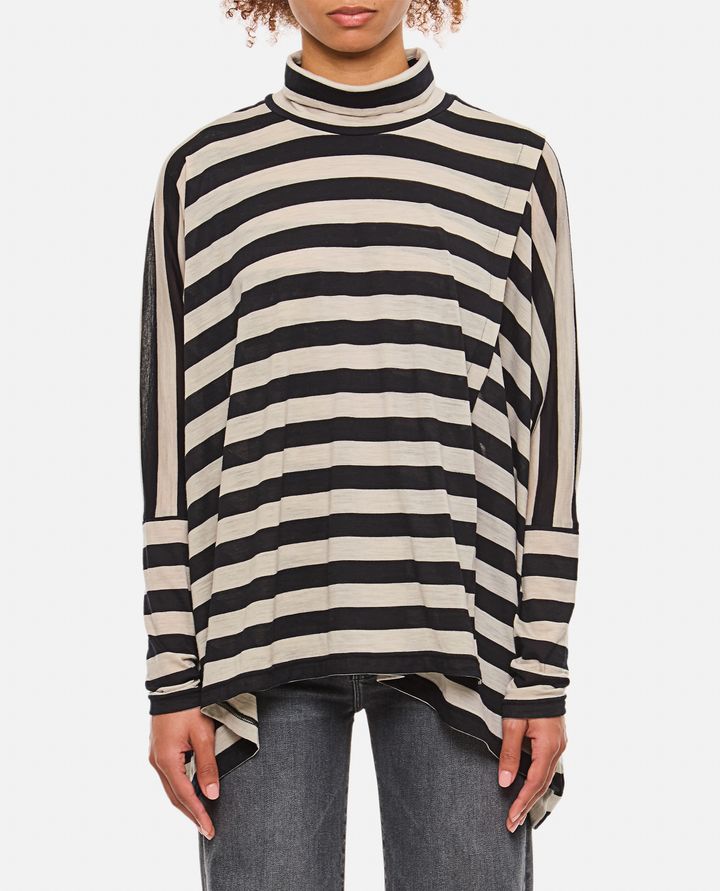 Junya Watanabe - WOOL JERSEY STRIPE SWEATER_1