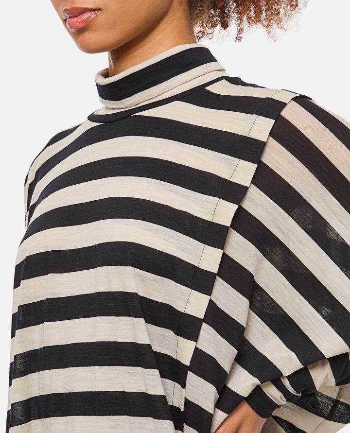 Junya Watanabe - WOOL JERSEY STRIPE SWEATER_4