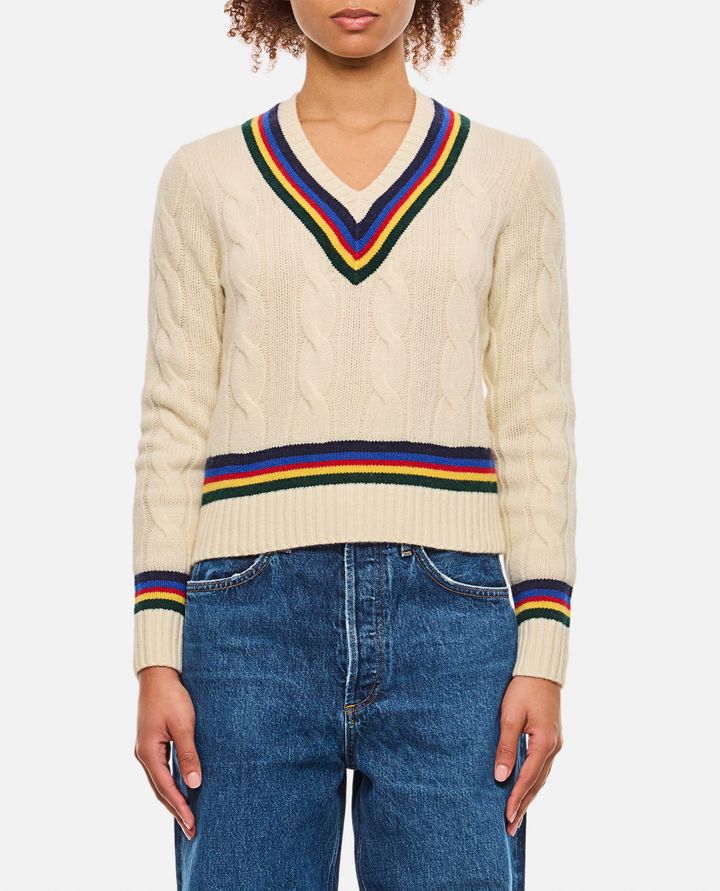 Polo Ralph Lauren - CABLEKNIT V NECK PULLOVER_1