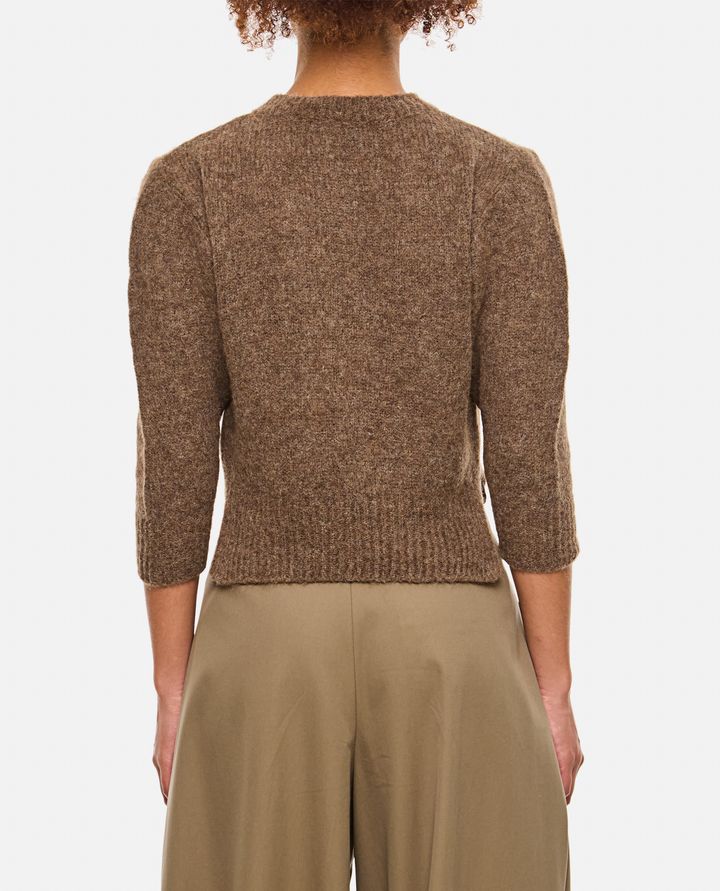 Simone Rocha - CROPPED V-NECK ALPACA KNIT JUMPER_3