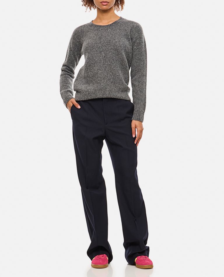 Moncler High Waist Denim Pants In Blue
