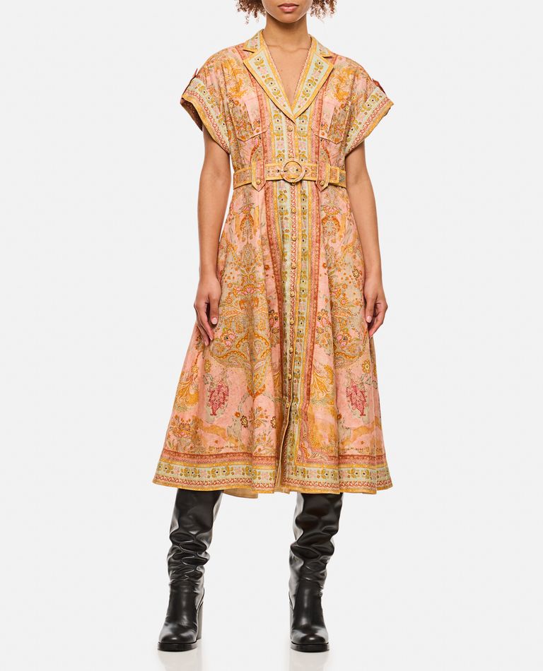 Shop Zimmermann Acacia Dress In Multicolor