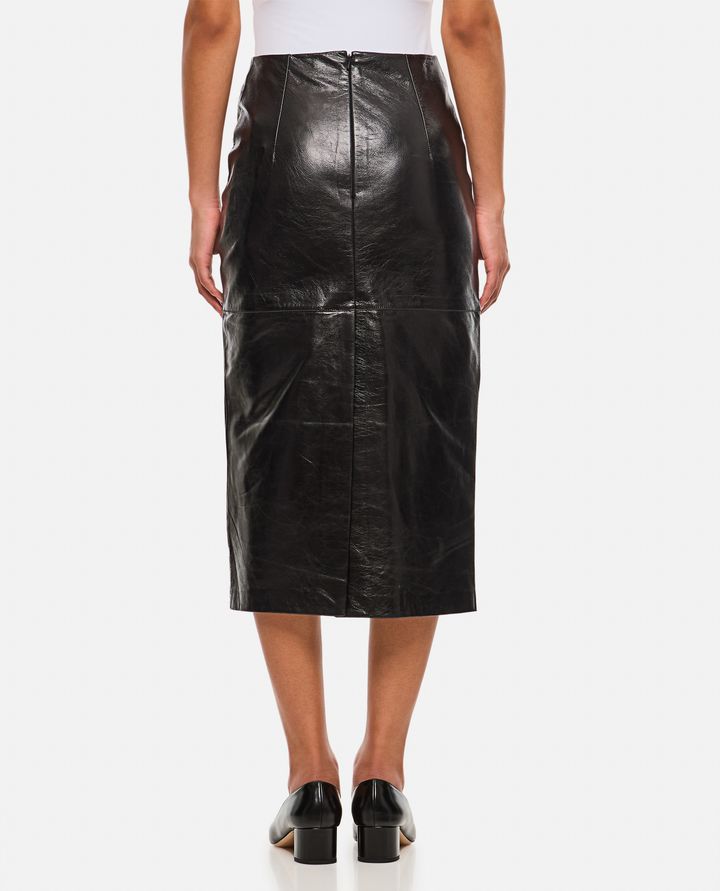 Sportmax - BAIRO MIDI LEATHER SKIRT_3