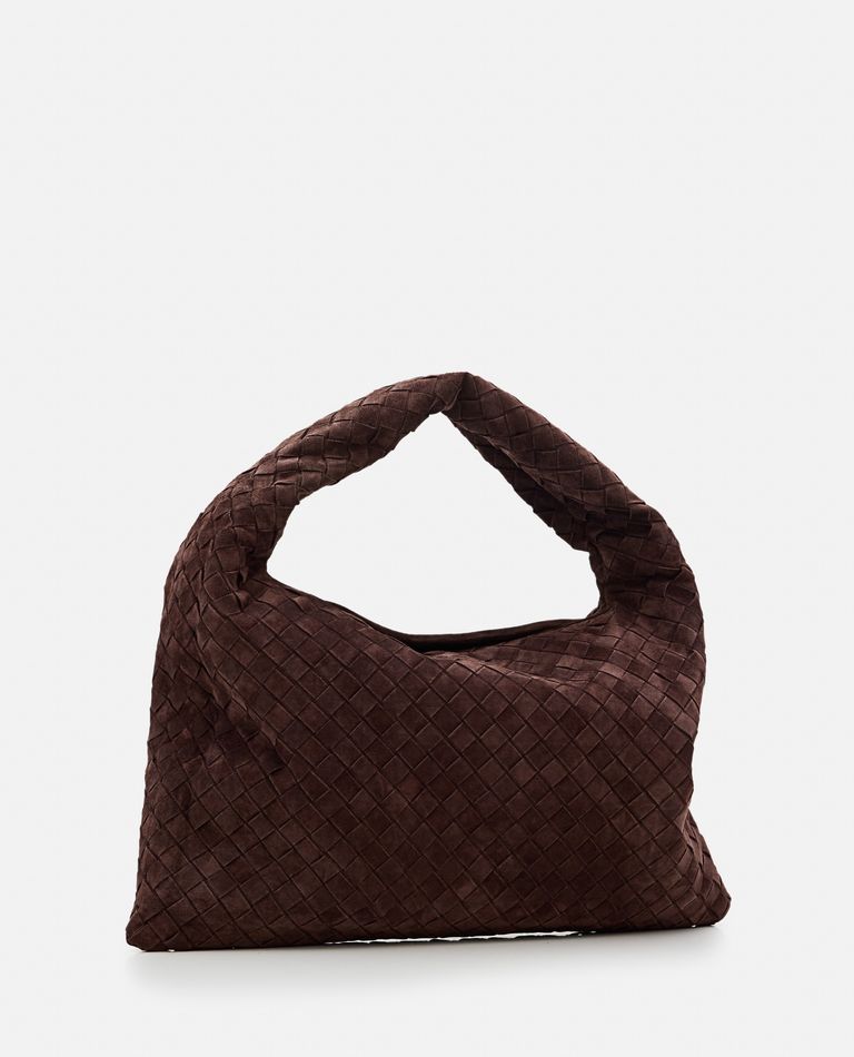 Bottega Veneta Small Hop Hobo Suede Shoulder Bag In Brown