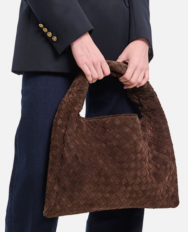 SMALL HOP HOBO SUEDE SHOULDER BAG for Women - Bottega Veneta