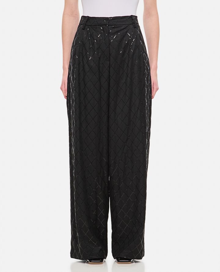 Rotate Birger Christensen - WIDE LEG SEQUINS PANTS_1