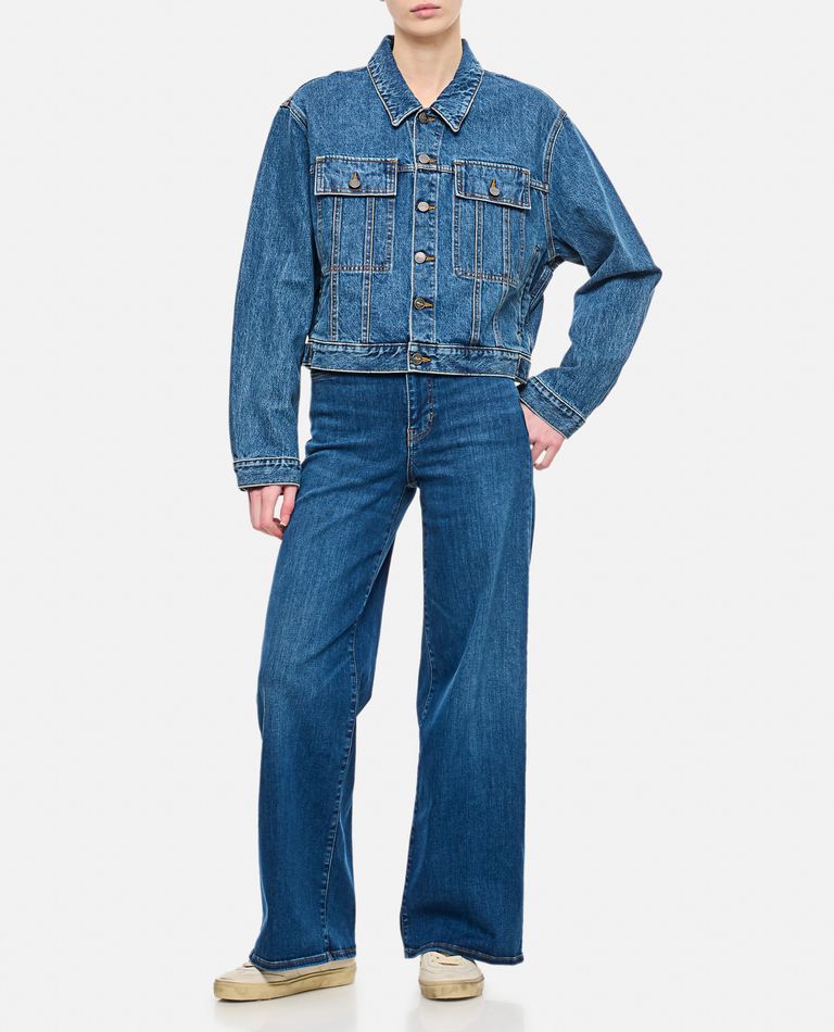 Khaite Saunder Buttoned Denim Jacket In Blue