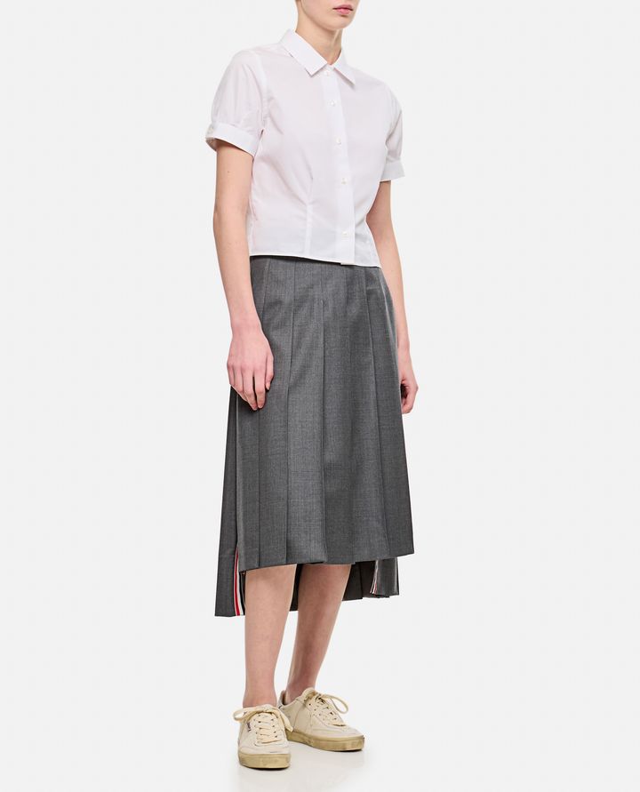 Thom Browne - SHORT SLEEVE TUCKED BLOUSE IN POPLIN_2